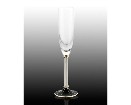 Fine Diamond Set Champagne Flute, 18ct Gold and Silver