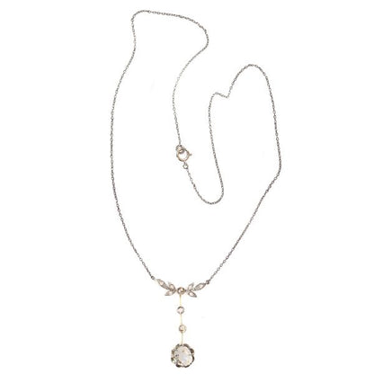 Antique Art Deco Large Rose Cut Diamond Pendant