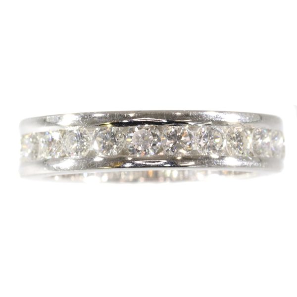 Vintage Brilliant Cut Diamond White Gold Eternity Ring