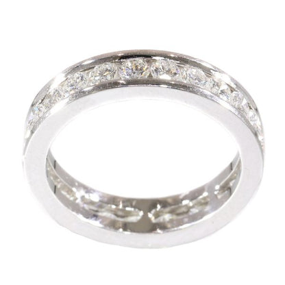 Vintage Brilliant Cut Diamond White Gold Eternity Ring