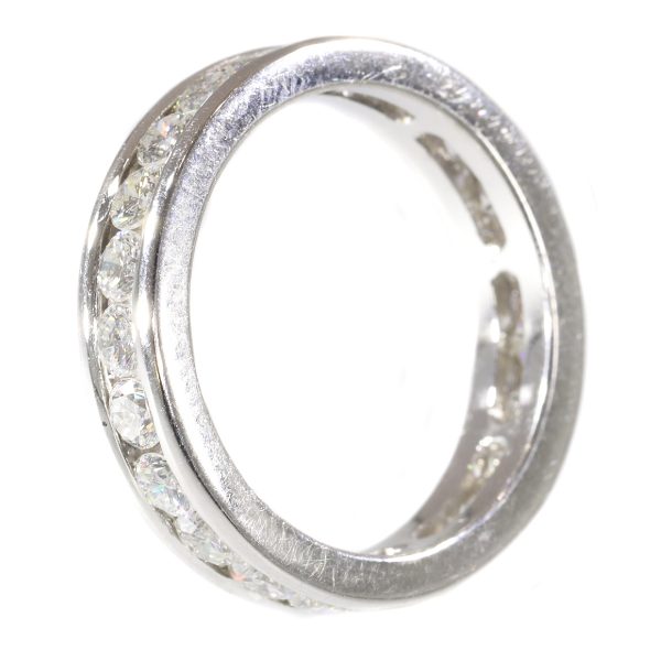 Vintage Brilliant Cut Diamond White Gold Eternity Ring