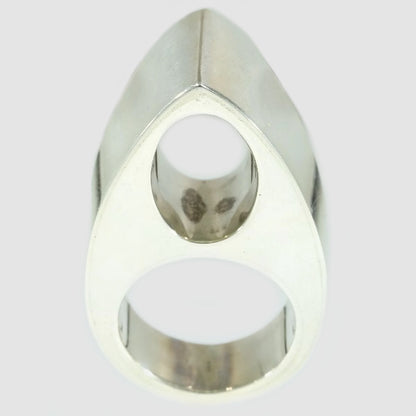 Vintage Chris Steenbergen Oval Silver Ring