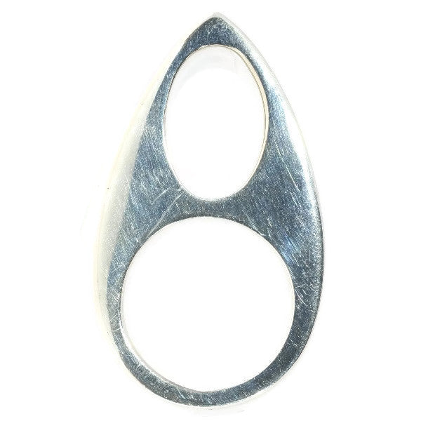 Vintage Chris Steenbergen Oval Silver Ring