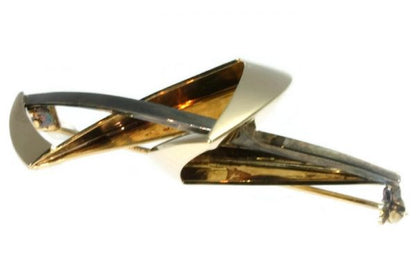 Vintage Chris Steenbergen Gold and Silver Brooch