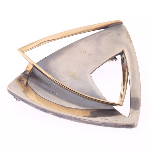 Vintage Chris Steenbergen Silver and Gold Brooch