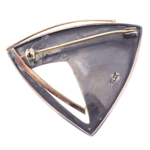 Vintage Chris Steenbergen Silver and Gold Brooch