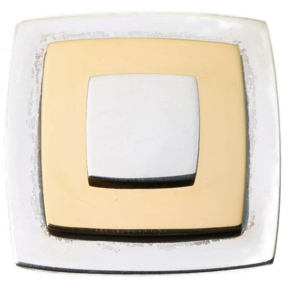 Vintage Chris Steenbergen Gold and Silver Square Brooch