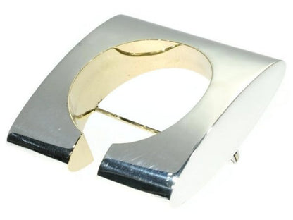 Vintage Chris Steenbergen Silver and Yellow Gold Brooch