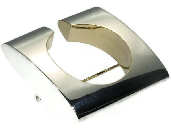 Vintage Chris Steenbergen Silver and Yellow Gold Brooch