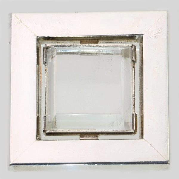 Vintage Chris Steenbergen Rock Crystal Set Silver Brooch