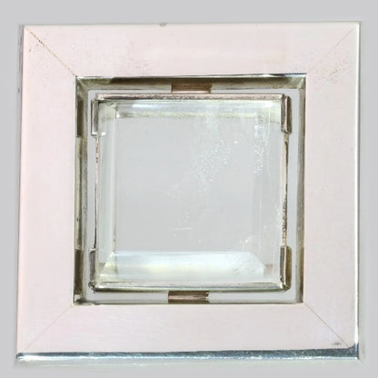 Vintage Chris Steenbergen Rock Crystal Set Silver Brooch