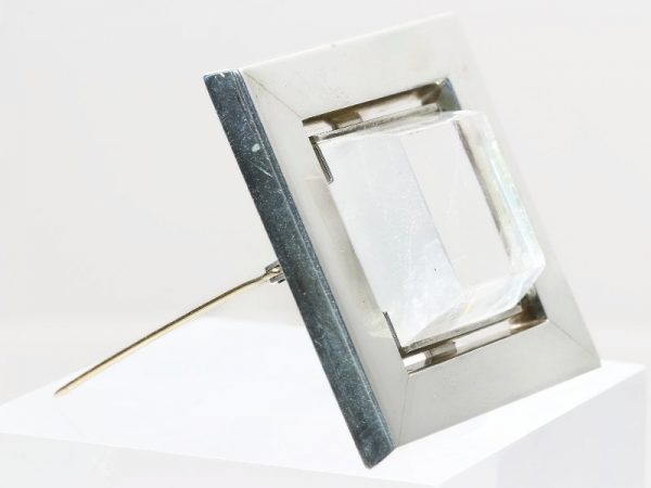 Vintage Chris Steenbergen Rock Crystal Set Silver Brooch