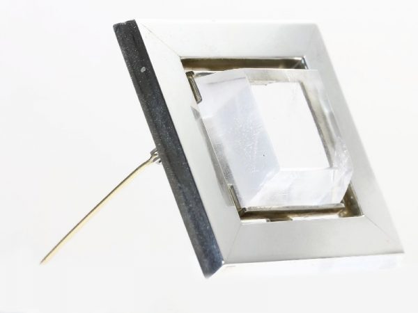 Vintage Chris Steenbergen Rock Crystal Set Silver Brooch