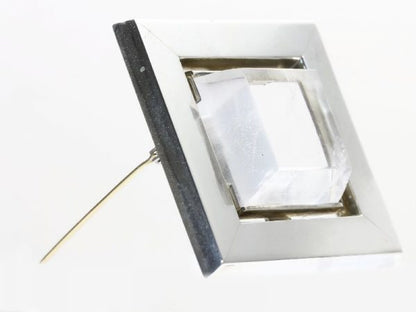 Vintage Chris Steenbergen Rock Crystal Set Silver Brooch