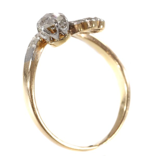 Antique Victorian Asymmetric Diamond Engagement Ring