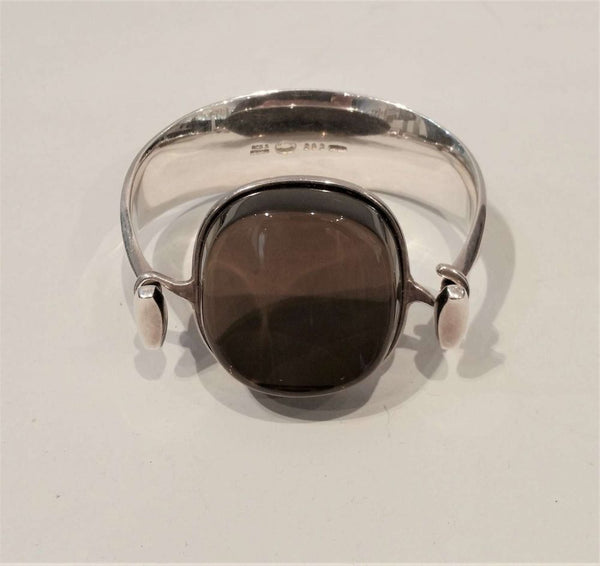 Georg Jensen Torun Smokey Quartz Bangle Bracelet 203