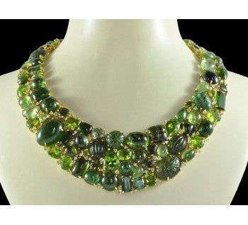 Tourmaline and Peridot Necklace