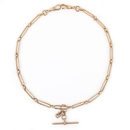 Antique Gold Trombone Link Albert Watch Chain