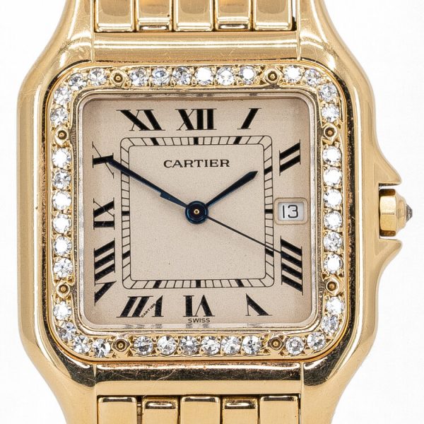 Cartier Panthere Rare Jumbo 18ct Yellow Gold and Diamond 29mm Quartz Watch, Circa 1990s