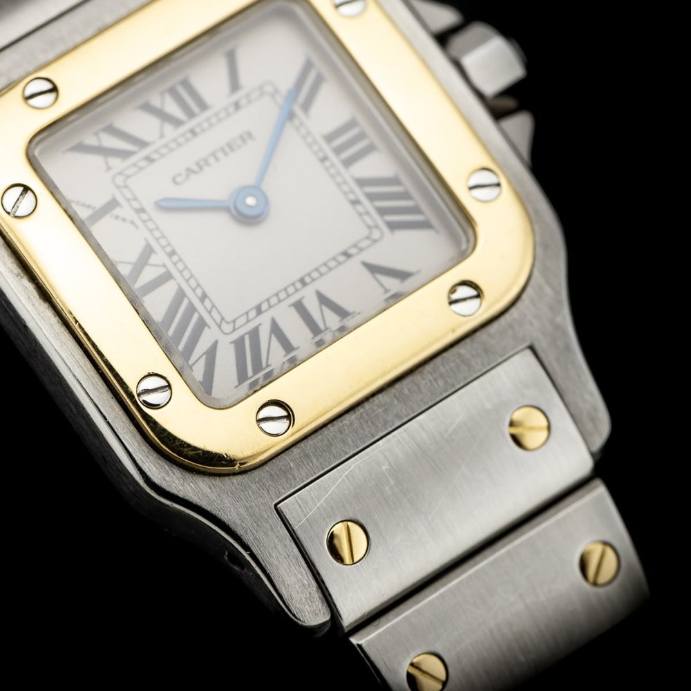 Cartier Santos Galbee 1567 Steel and Gold Quartz Watch