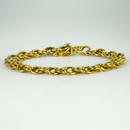 14ct Yellow Gold Double Parallel Curb Link Bracelet