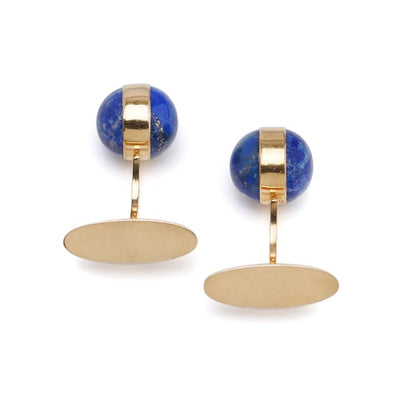 Vintage Georg Jensen Gold and Lapis Lazuli Cufflinks