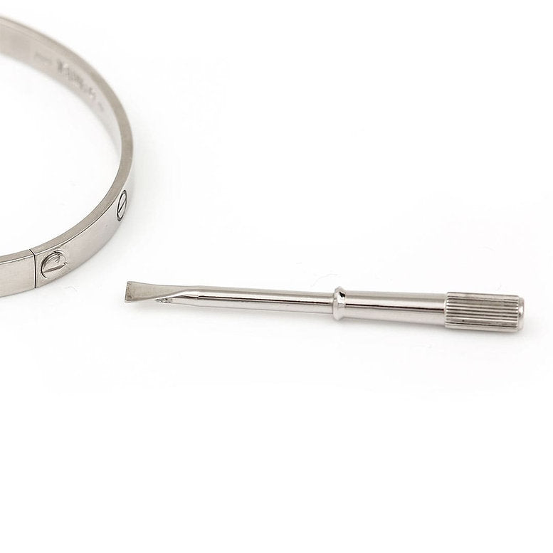 Vintage Cartier 18ct White Gold Love Bangle Bracelet with screwdriver