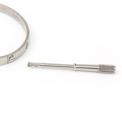 Vintage Cartier 18ct White Gold Love Bangle Bracelet with screwdriver