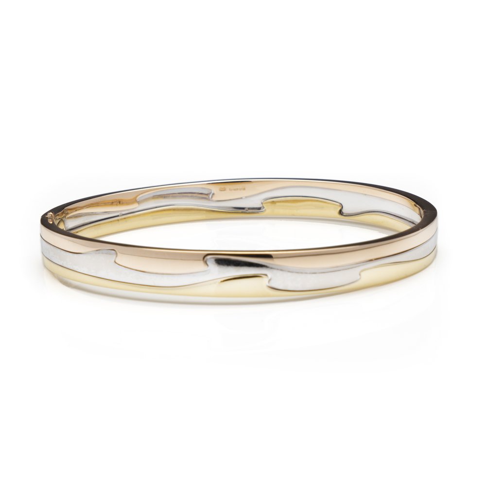 Georg Jensen 18ct Gold Fusion Bangle Bracelet