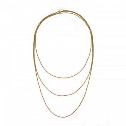 Vintage 18ct Yellow Gold Long Belcher Chain Necklace, with an engraved box clasp, 53 inches long, early 20th century