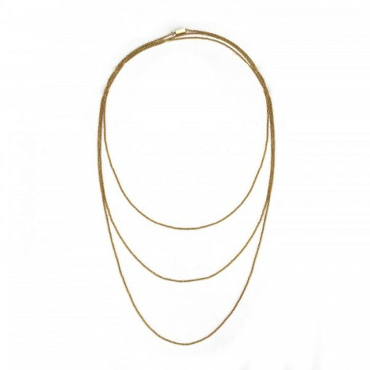 Vintage 18ct Yellow Gold Long Belcher Chain Necklace, with an engraved box clasp, 53 inches long, early 20th century