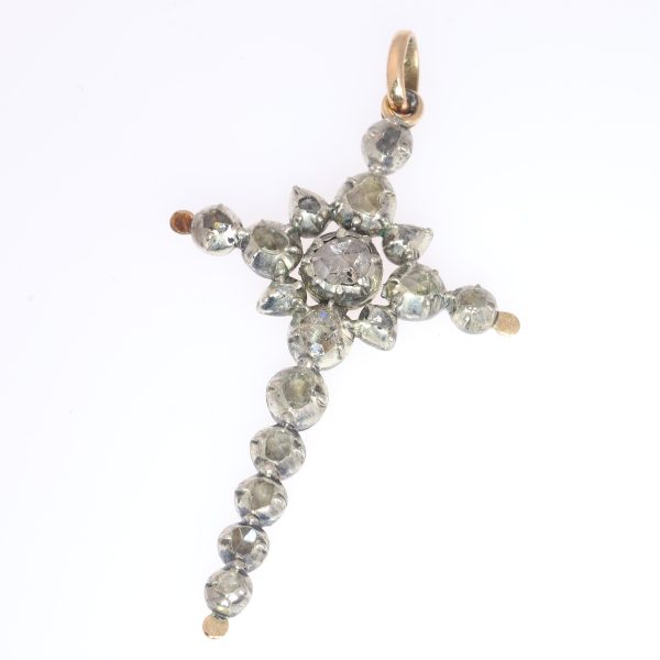 Antique diamond cross pendant