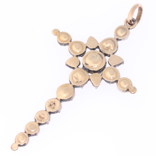 Antique diamond cross pendant