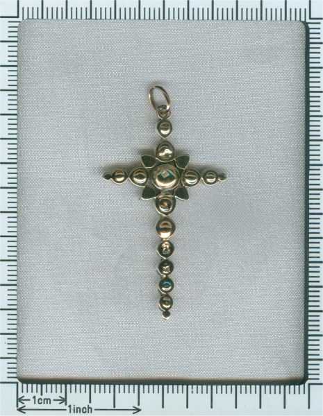 Antique diamond cross pendant