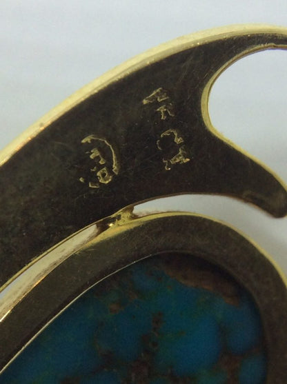 Antique Arts & Crafts Murrle Bennett Turquoise & Pearl Pendant