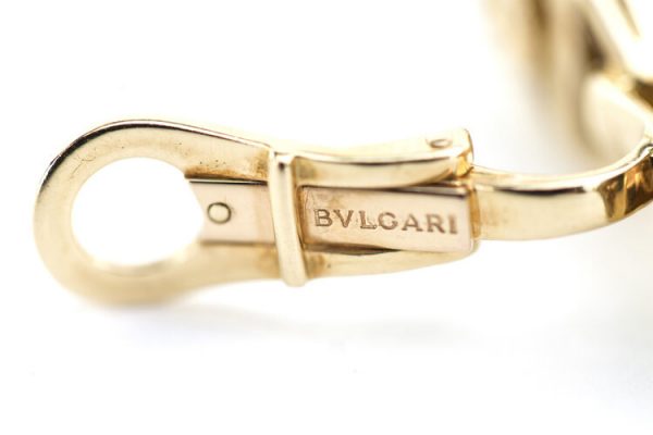 Vintage Bvlgari 18ct Yellow Gold and Diamond Clip On Earrings, c.1990s