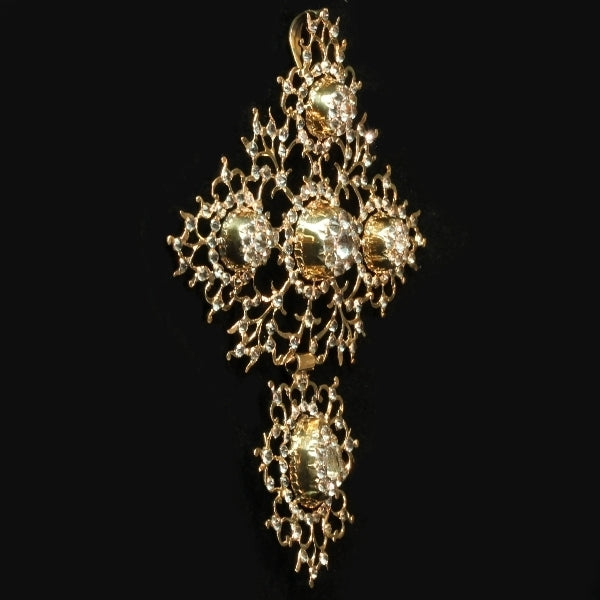 Antique French Georgian Gold Normandic Cross Pendant