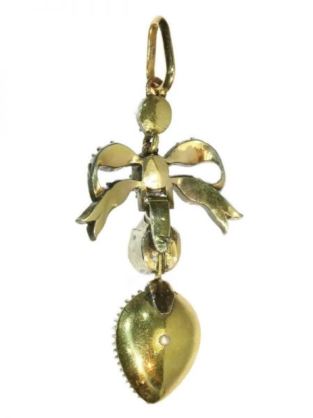 Antique Georgian Diamond Love Pendant