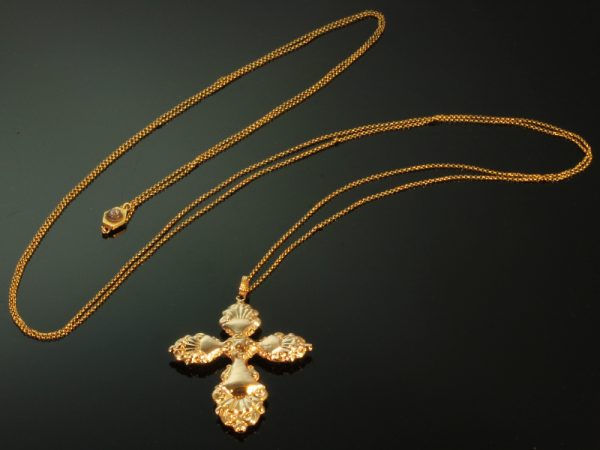 Antique Victorian 18ct Gold Cross Pendant