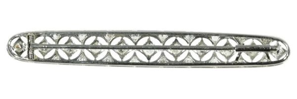 Antique Belle Époque Dutch Diamond Bar Brooch, Platinum