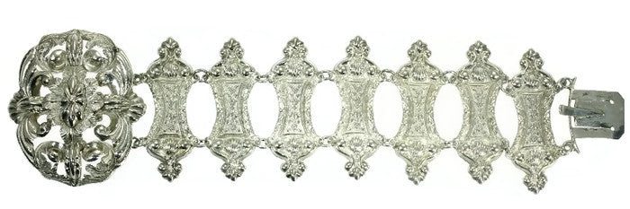 Antique Early Victorian French Silver Bracelet