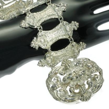 Antique Early Victorian French Silver Bracelet