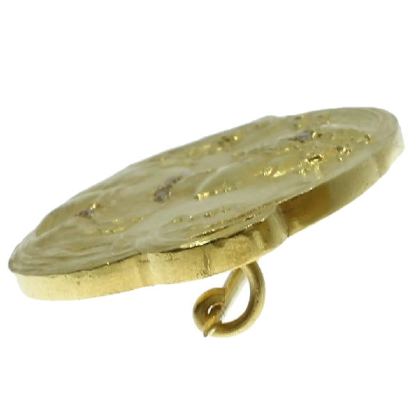 Antique Art Nouveau Diamond Set 18ct Yellow Gold Brooch