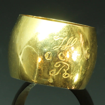 Rare Antique 18ct Yellow Gold Zeeland Wedding Band