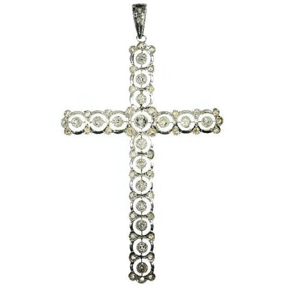 Antique Belle Epoque Diamond Cross Pendant