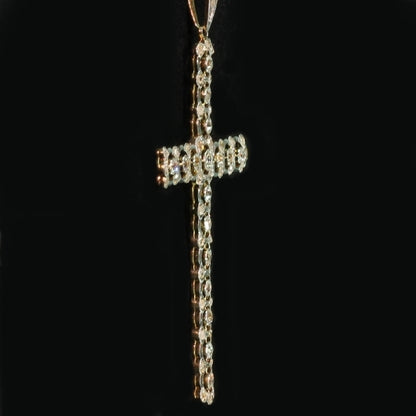 Antique Belle Epoque Diamond Cross Pendant