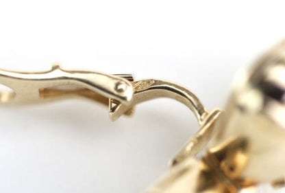 Vintage Bvlgari 18ct Yellow Gold and Diamond Clip On Earrings, Bulgari 18ct gold earrings with diamond accents, Circa 1990's