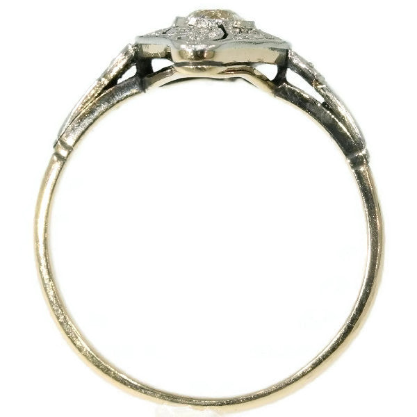 Antique Art Deco Old European Cut Diamond Engagement Ring, 1920s