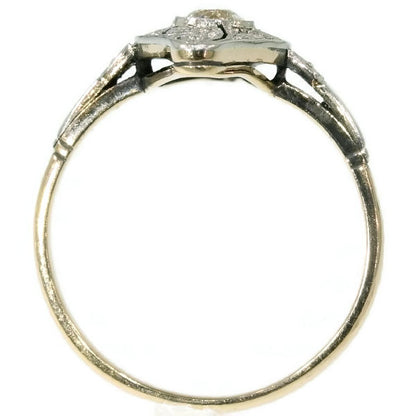 Antique Art Deco Old European Cut Diamond Engagement Ring, 1920s