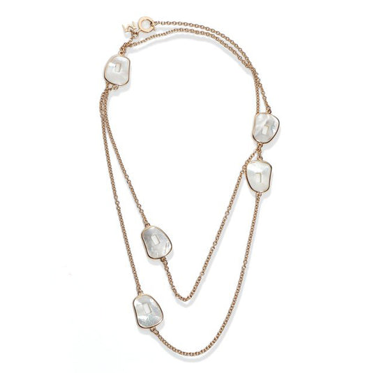 Mattioli 18ct Rose Gold and Mother Of Pearl Puzzle Chanel Necklace